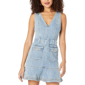 7 For All Mankind 'Patch Pocket' Blue Sleeveless Dress Trio Size S